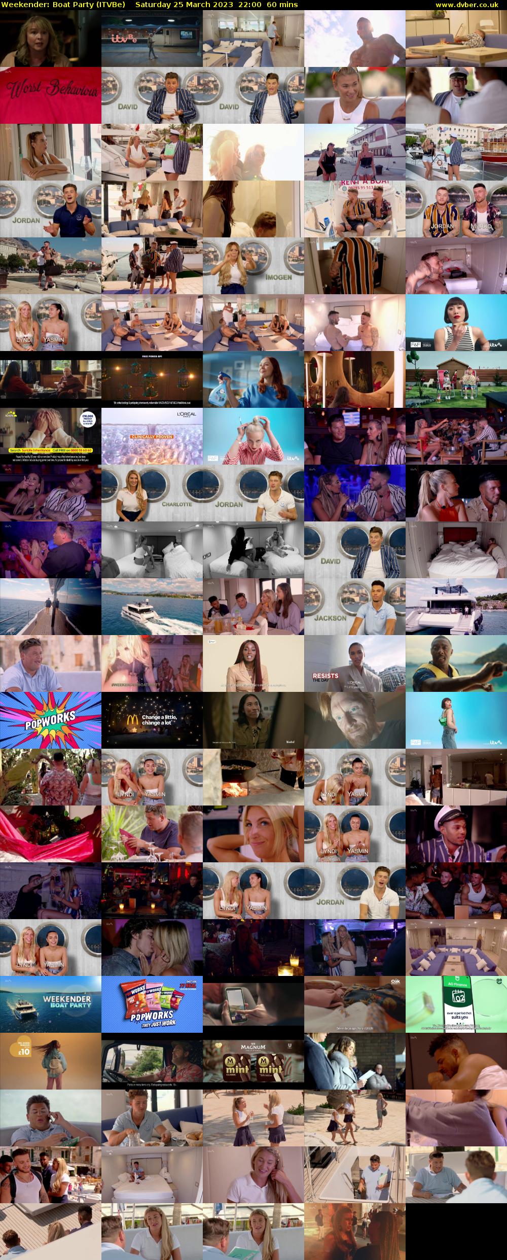 Weekender: Boat Party (ITVBe) Saturday 25 March 2023 22:00 - 23:00