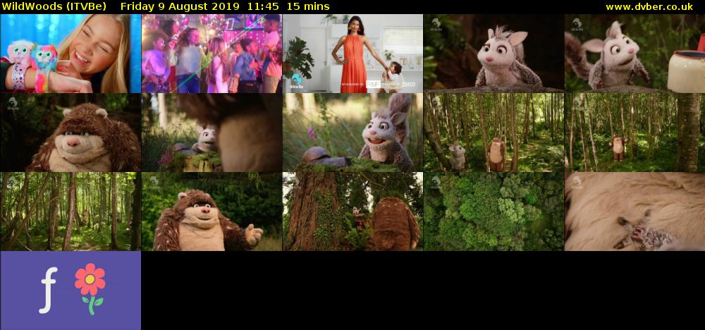 WildWoods (ITVBe) Friday 9 August 2019 11:45 - 12:00