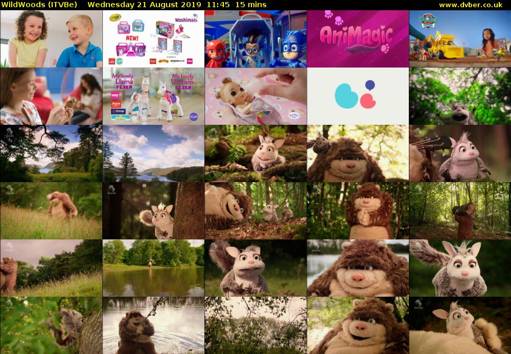 WildWoods (ITVBe) Wednesday 21 August 2019 11:45 - 12:00