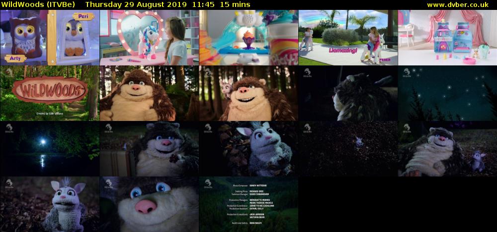 WildWoods (ITVBe) Thursday 29 August 2019 11:45 - 12:00