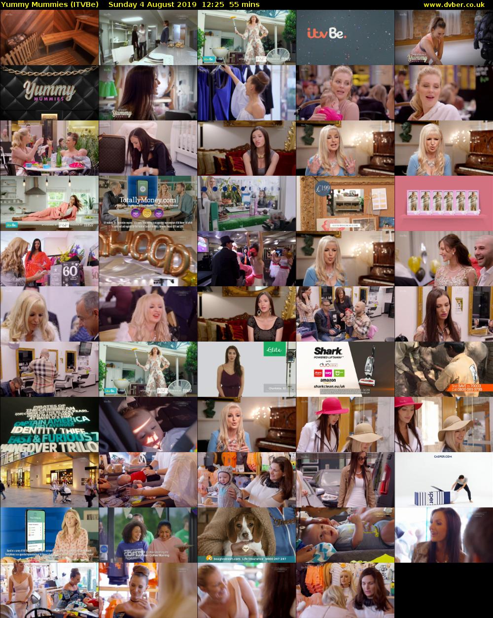 Yummy Mummies (ITVBe) Sunday 4 August 2019 12:25 - 13:20