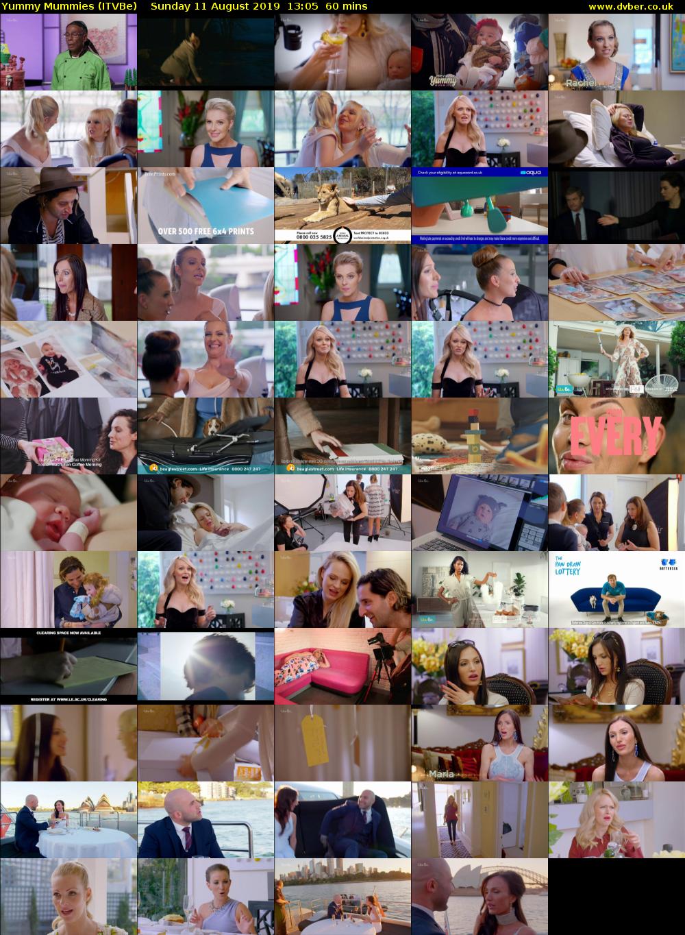 Yummy Mummies (ITVBe) Sunday 11 August 2019 13:05 - 14:05