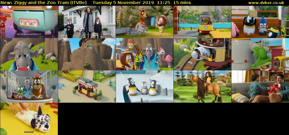 Ziggy and the Zoo Tram (ITVBe) Tuesday 5 November 2019 11:25 - 11:40