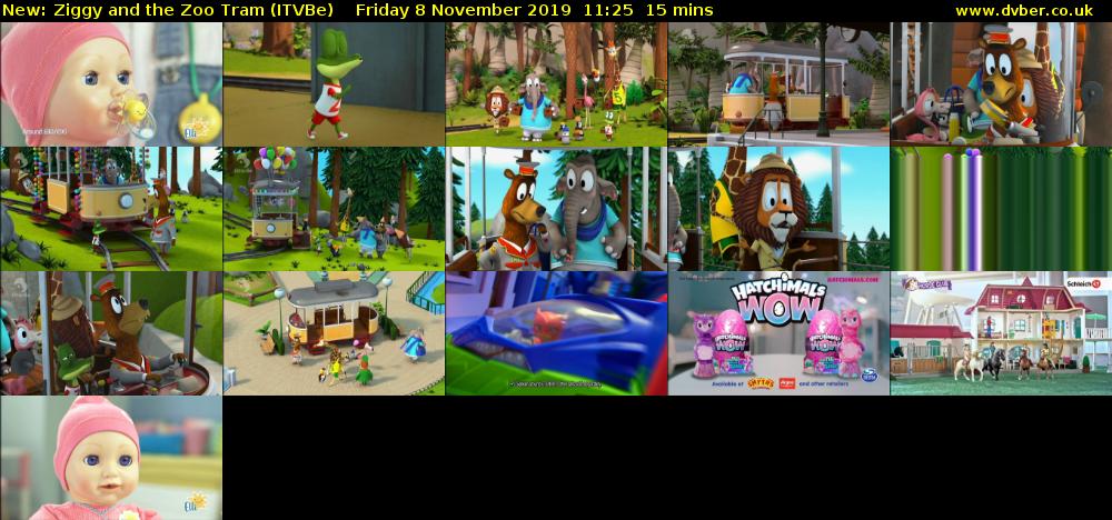 Ziggy and the Zoo Tram (ITVBe) Friday 8 November 2019 11:25 - 11:40