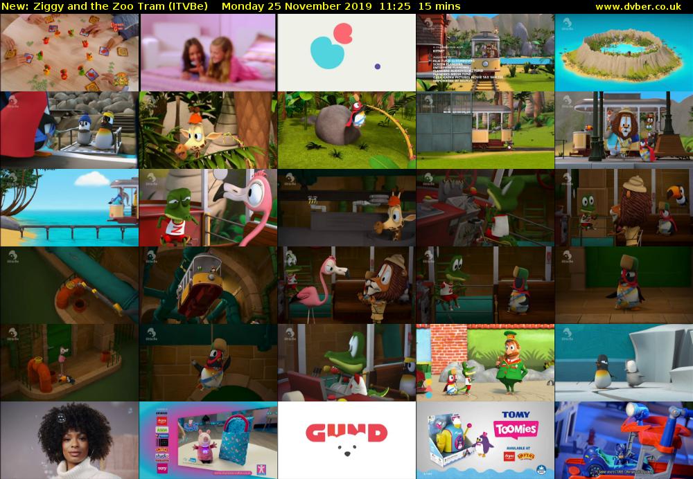 Ziggy and the Zoo Tram (ITVBe) Monday 25 November 2019 11:25 - 11:40