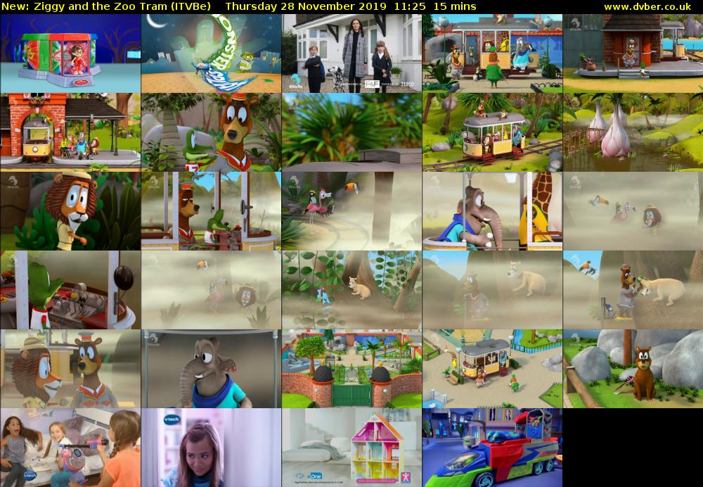 Ziggy and the Zoo Tram (ITVBe) Thursday 28 November 2019 11:25 - 11:40