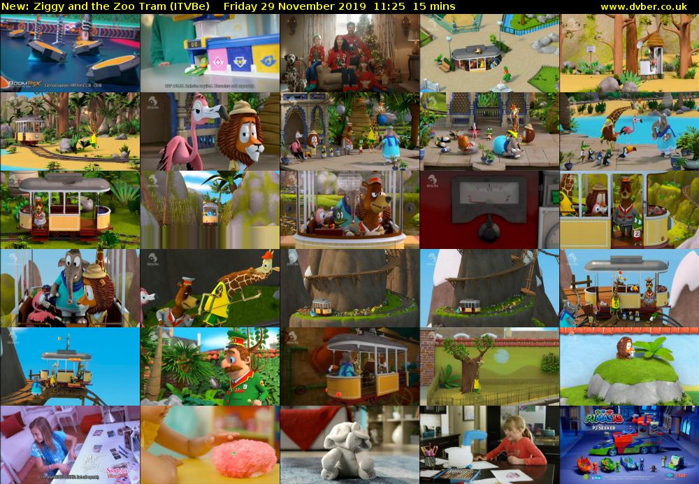 Ziggy and the Zoo Tram (ITVBe) Friday 29 November 2019 11:25 - 11:40