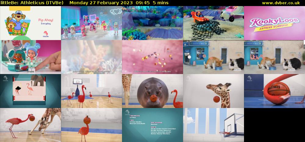 littleBe: Athleticus (ITVBe) Monday 27 February 2023 09:45 - 09:50