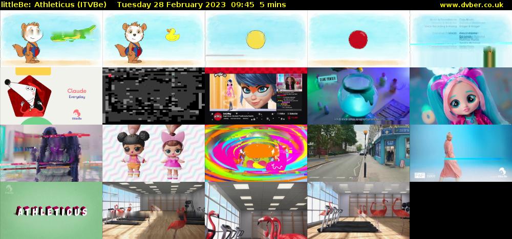 littleBe: Athleticus (ITVBe) Tuesday 28 February 2023 09:45 - 09:50