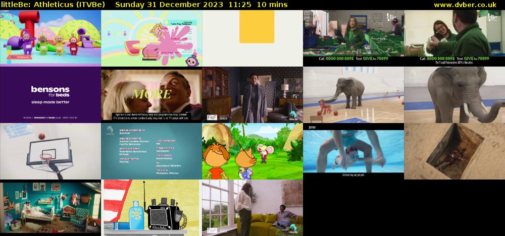 littleBe: Athleticus (ITVBe) Sunday 31 December 2023 11:25 - 11:35