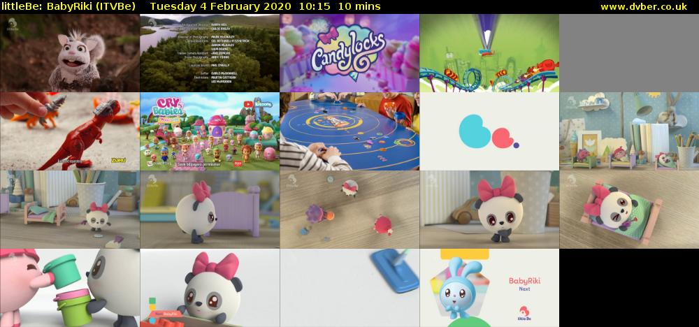 littleBe: BabyRiki (ITVBe) Tuesday 4 February 2020 10:15 - 10:25
