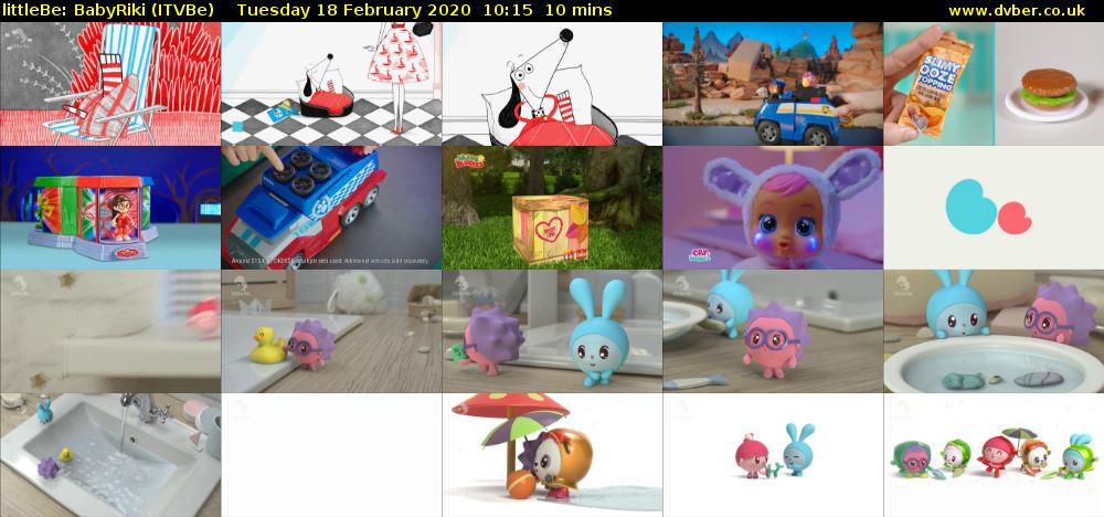 littleBe: BabyRiki (ITVBe) Tuesday 18 February 2020 10:15 - 10:25