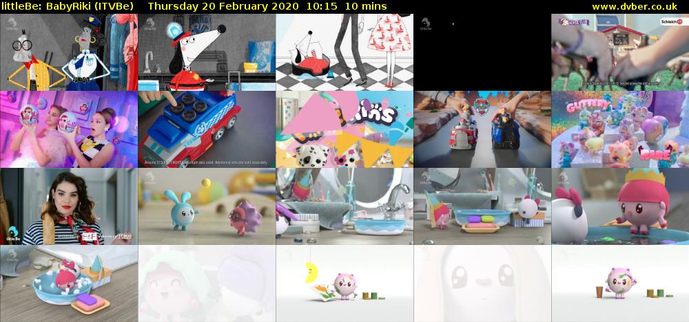 littleBe: BabyRiki (ITVBe) Thursday 20 February 2020 10:15 - 10:25
