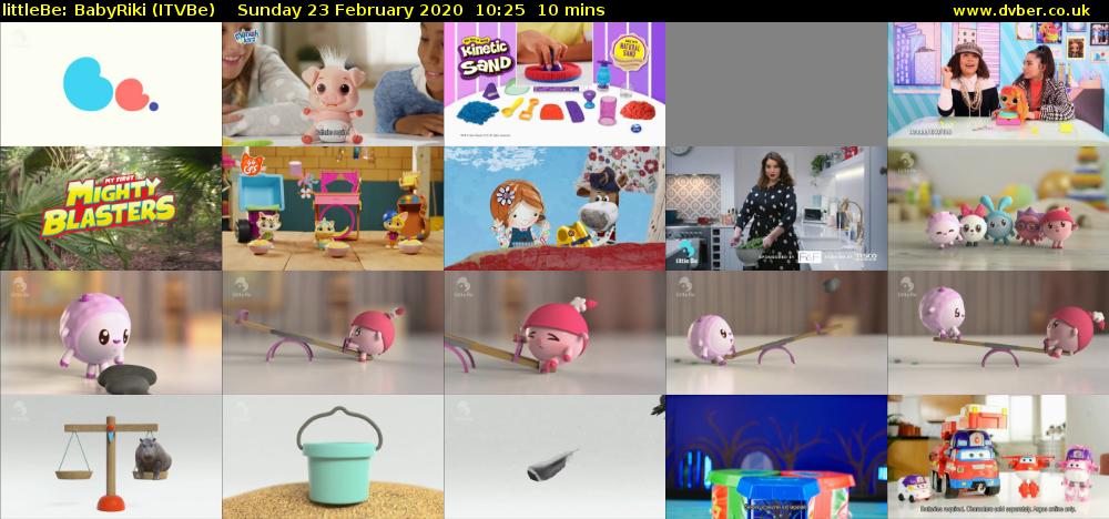 littleBe: BabyRiki (ITVBe) Sunday 23 February 2020 10:25 - 10:35