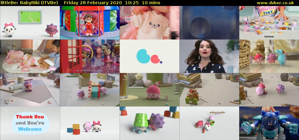 littleBe: BabyRiki (ITVBe) Friday 28 February 2020 10:25 - 10:35