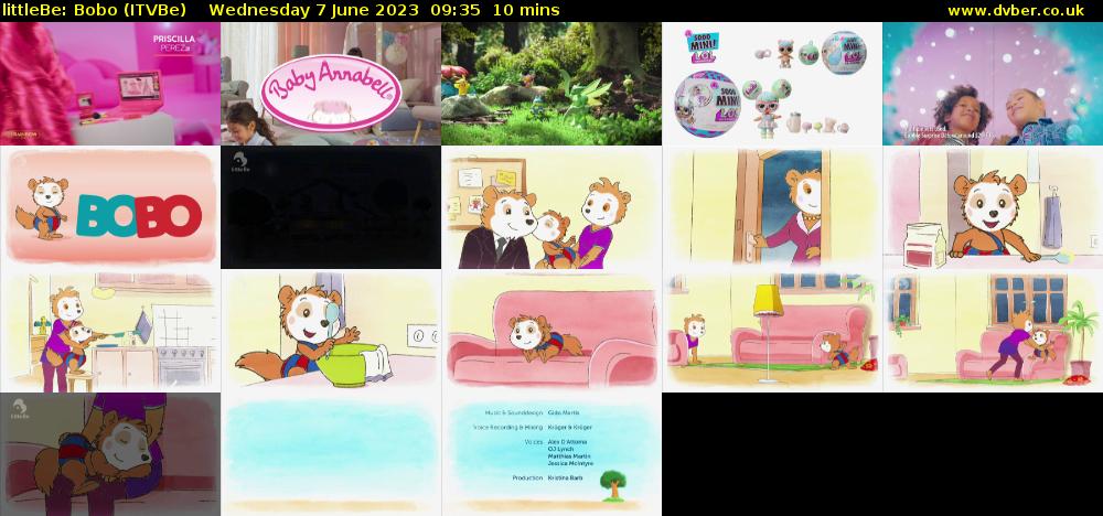 littleBe: Bobo (ITVBe) Wednesday 7 June 2023 09:35 - 09:45