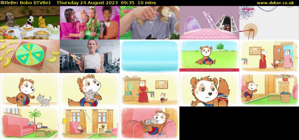 littleBe: Bobo (ITVBe) Thursday 24 August 2023 09:35 - 09:45