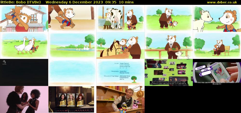 littleBe: Bobo (ITVBe) Wednesday 6 December 2023 09:35 - 09:45