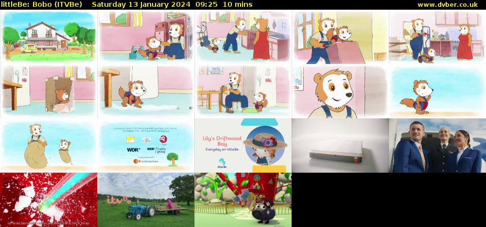 littleBe: Bobo (ITVBe) Saturday 13 January 2024 09:25 - 09:35