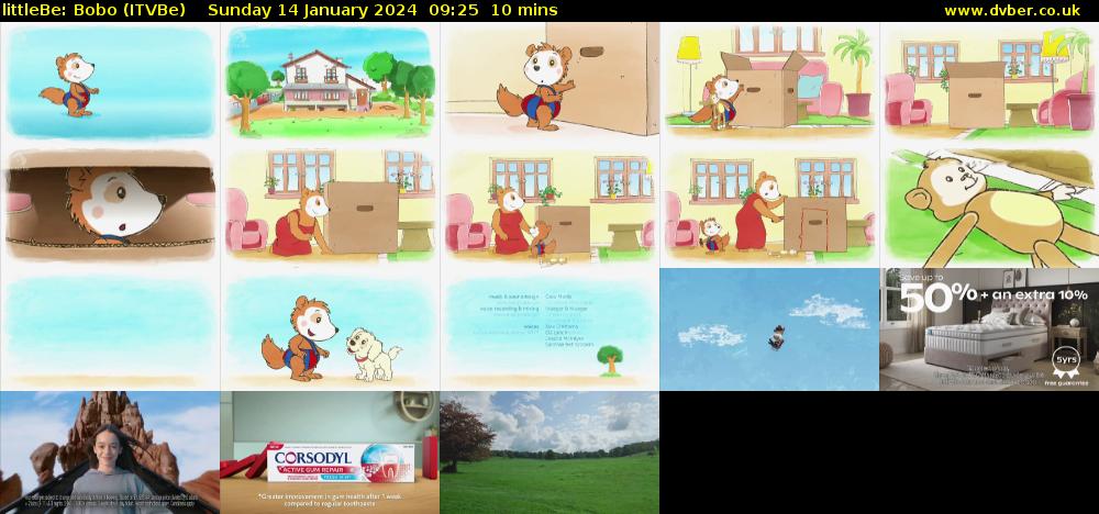 littleBe: Bobo (ITVBe) Sunday 14 January 2024 09:25 - 09:35