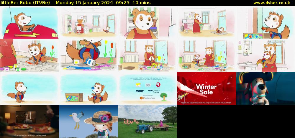 littleBe: Bobo (ITVBe) Monday 15 January 2024 09:25 - 09:35