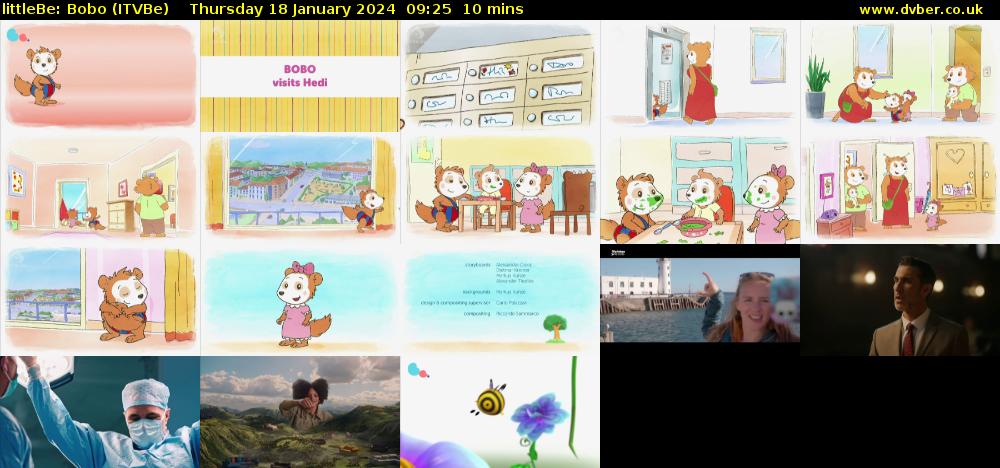 littleBe: Bobo (ITVBe) Thursday 18 January 2024 09:25 - 09:35