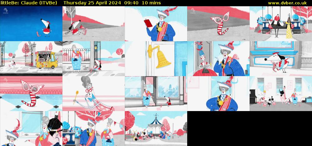 littleBe: Claude (ITVBe) Thursday 25 April 2024 09:40 - 09:50