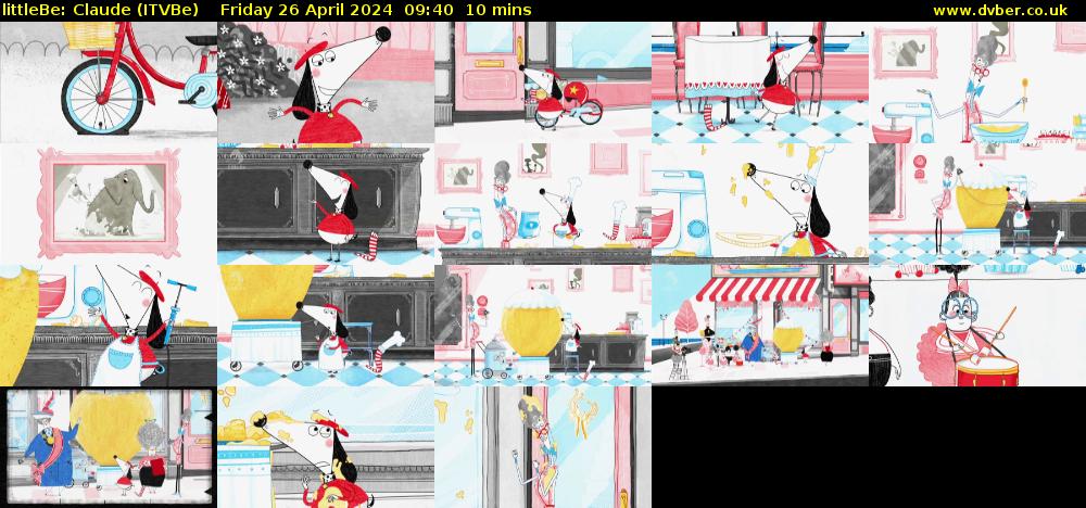 littleBe: Claude (ITVBe) Friday 26 April 2024 09:40 - 09:50