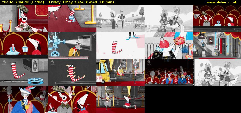 littleBe: Claude (ITVBe) Friday 3 May 2024 09:40 - 09:50