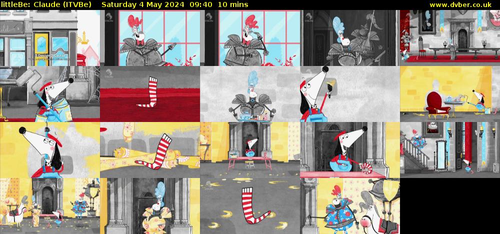 littleBe: Claude (ITVBe) Saturday 4 May 2024 09:40 - 09:50