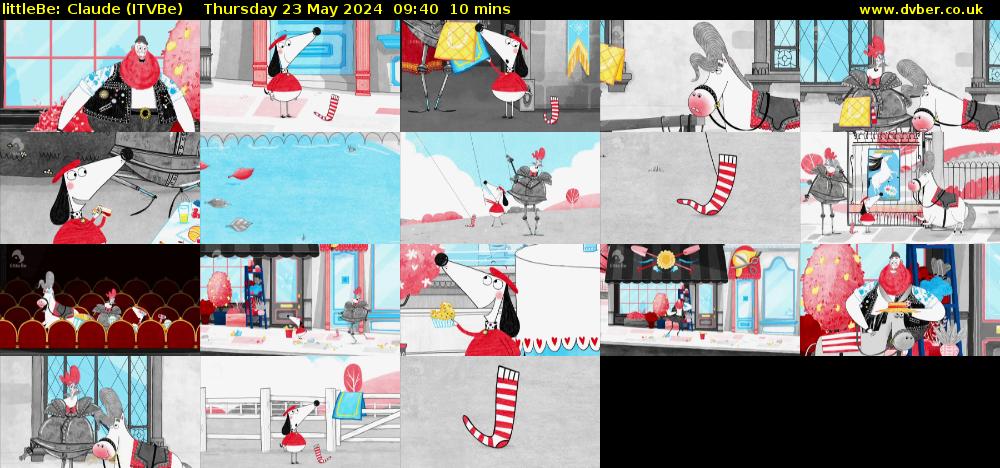 littleBe: Claude (ITVBe) Thursday 23 May 2024 09:40 - 09:50
