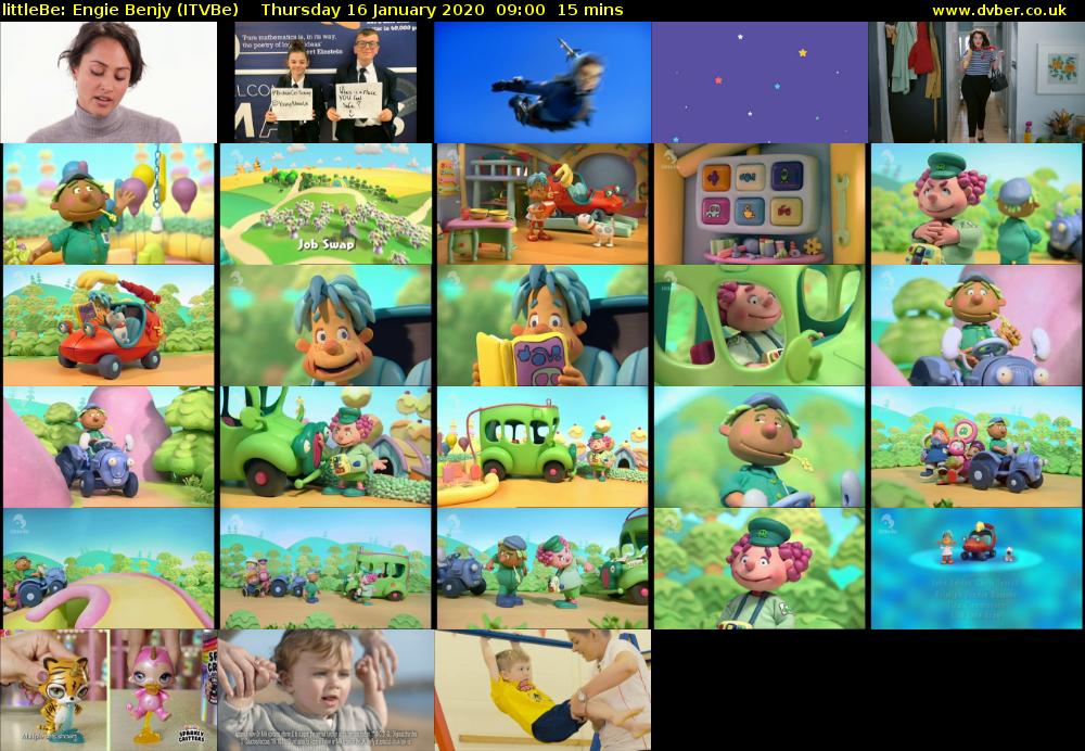 littleBe: Engie Benjy (ITVBe) Thursday 16 January 2020 09:00 - 09:15