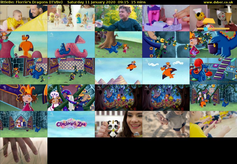 littleBe: Florrie's Dragons (ITVBe) Saturday 11 January 2020 09:15 - 09:30