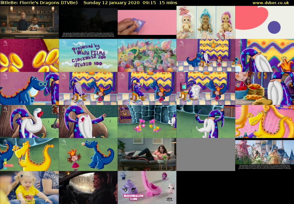 littleBe: Florrie's Dragons (ITVBe) Sunday 12 January 2020 09:15 - 09:30