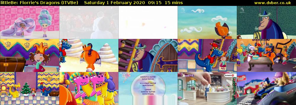 littleBe: Florrie's Dragons (ITVBe) Saturday 1 February 2020 09:15 - 09:30