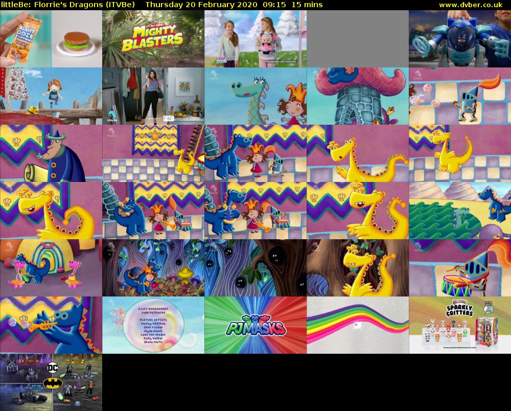 littleBe: Florrie's Dragons (ITVBe) Thursday 20 February 2020 09:15 - 09:30