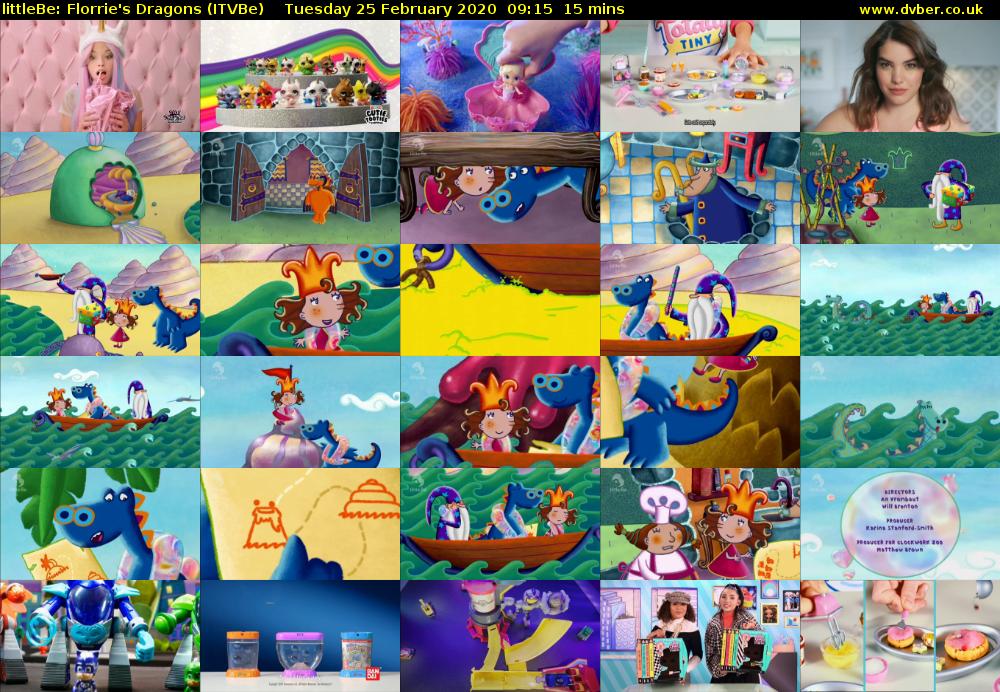 littleBe: Florrie's Dragons (ITVBe) Tuesday 25 February 2020 09:15 - 09:30