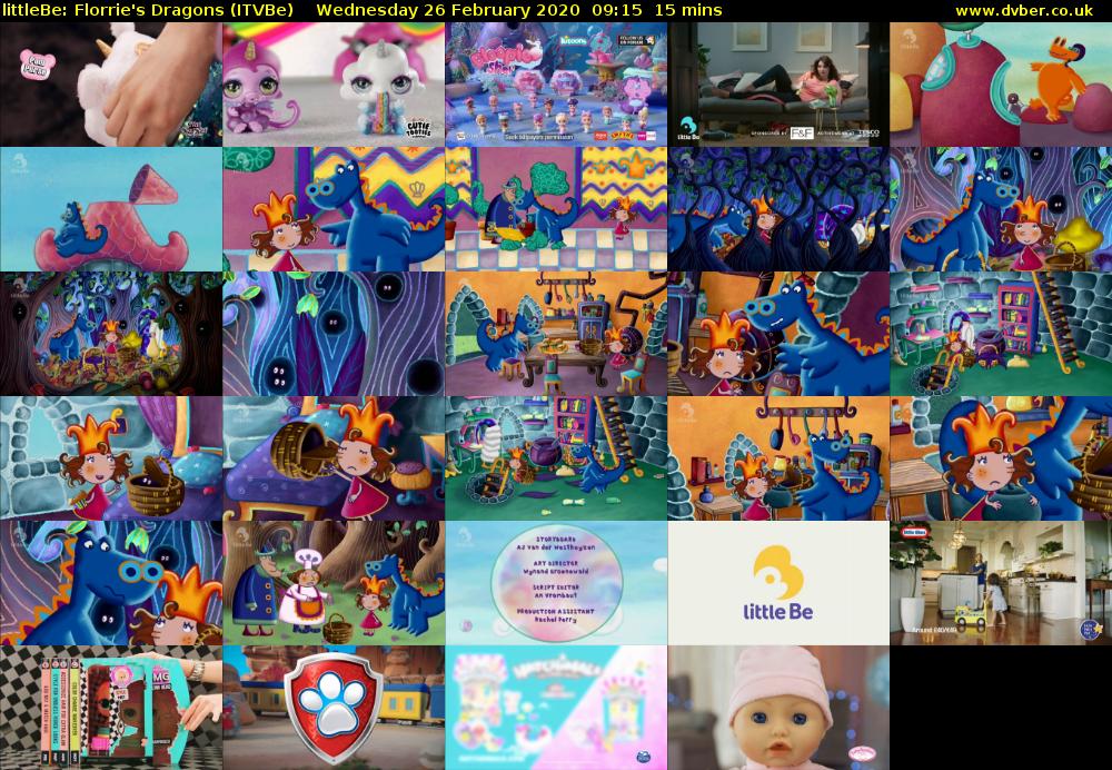 littleBe: Florrie's Dragons (ITVBe) Wednesday 26 February 2020 09:15 - 09:30