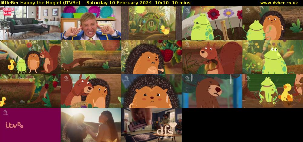 littleBe: Happy the Hoglet (ITVBe) Saturday 10 February 2024 10:10 - 10:20