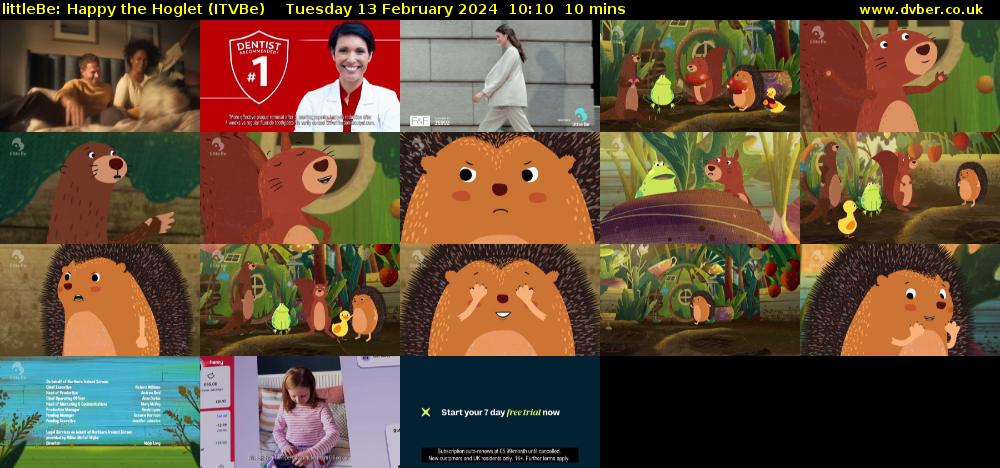 littleBe: Happy the Hoglet (ITVBe) Tuesday 13 February 2024 10:10 - 10:20