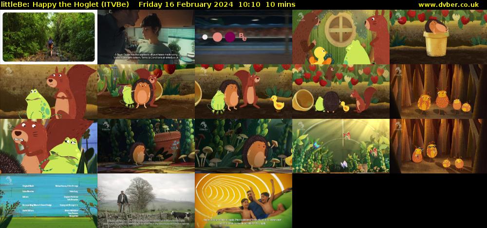 littleBe: Happy the Hoglet (ITVBe) Friday 16 February 2024 10:10 - 10:20