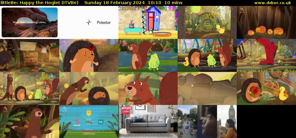 littleBe: Happy the Hoglet (ITVBe) Sunday 18 February 2024 10:10 - 10:20