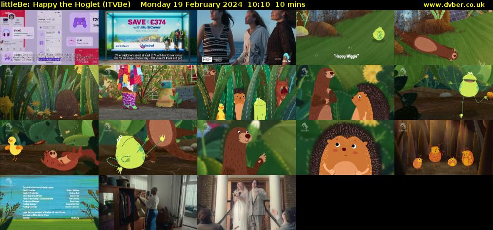 littleBe: Happy the Hoglet (ITVBe) Monday 19 February 2024 10:10 - 10:20