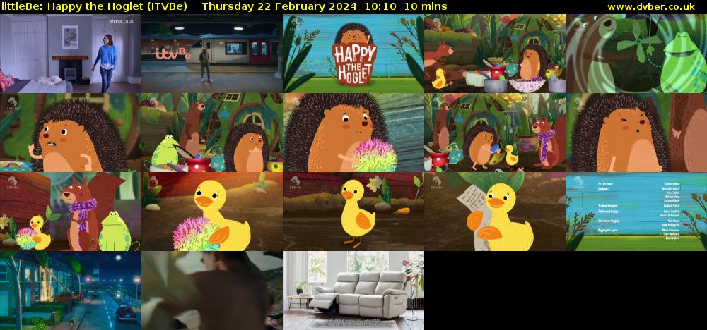 littleBe: Happy the Hoglet (ITVBe) Thursday 22 February 2024 10:10 - 10:20