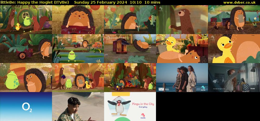 littleBe: Happy the Hoglet (ITVBe) Sunday 25 February 2024 10:10 - 10:20