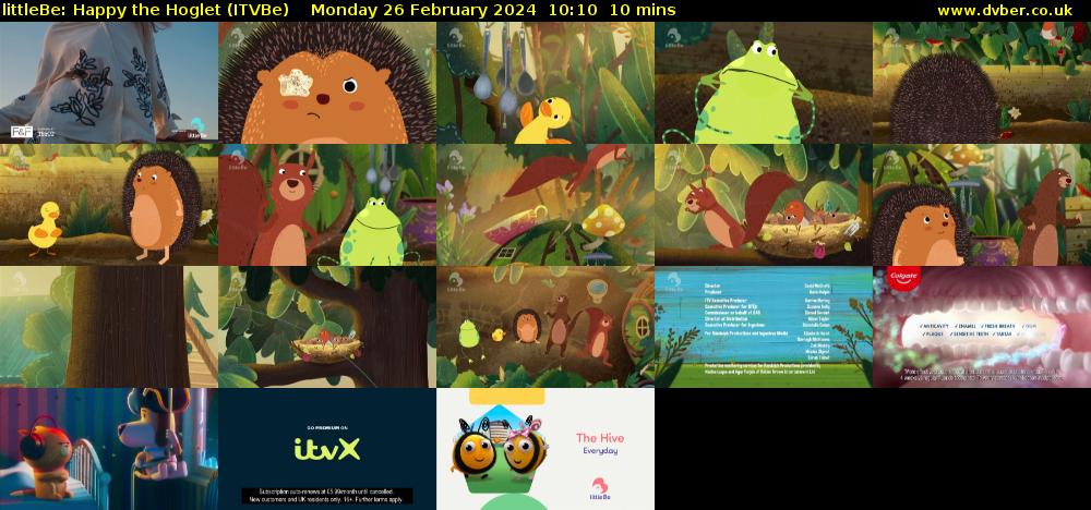 littleBe: Happy the Hoglet (ITVBe) Monday 26 February 2024 10:10 - 10:20