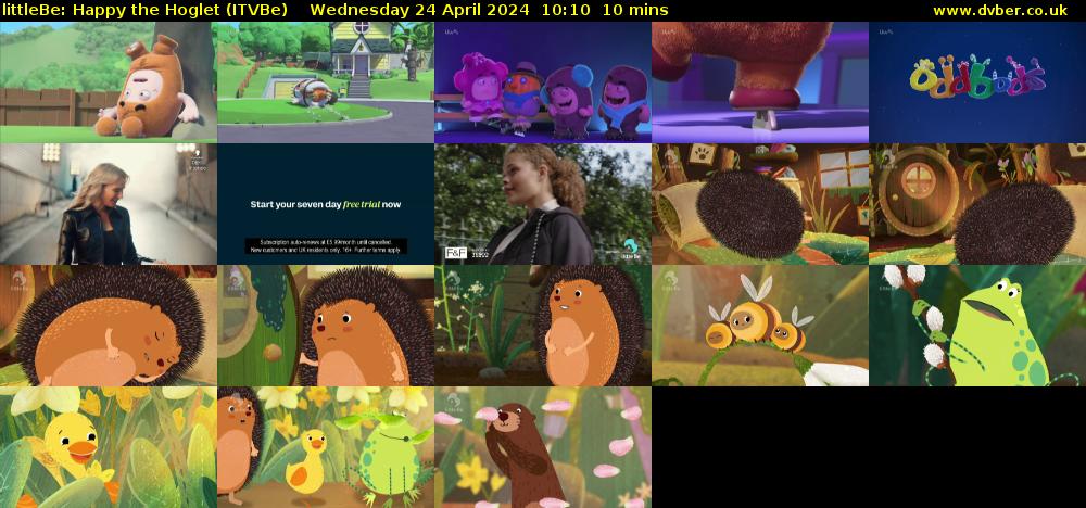 littleBe: Happy the Hoglet (ITVBe) Wednesday 24 April 2024 10:10 - 10:20