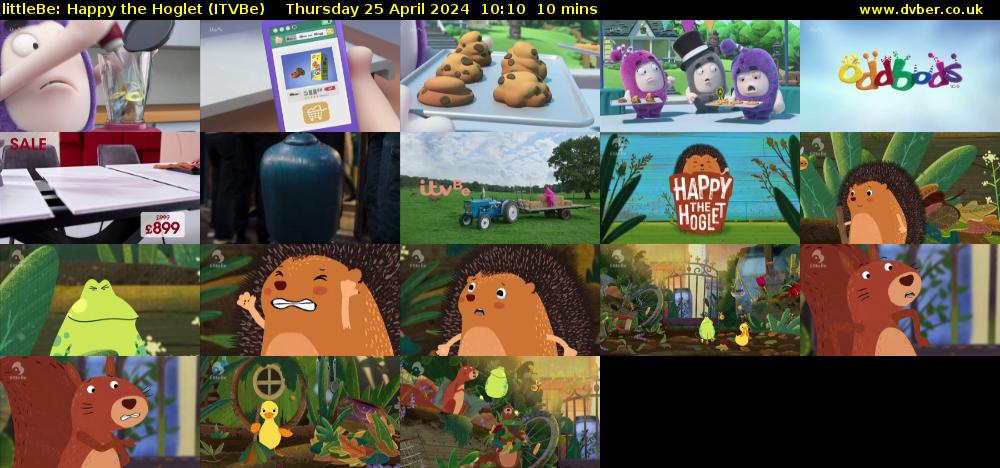 littleBe: Happy the Hoglet (ITVBe) Thursday 25 April 2024 10:10 - 10:20