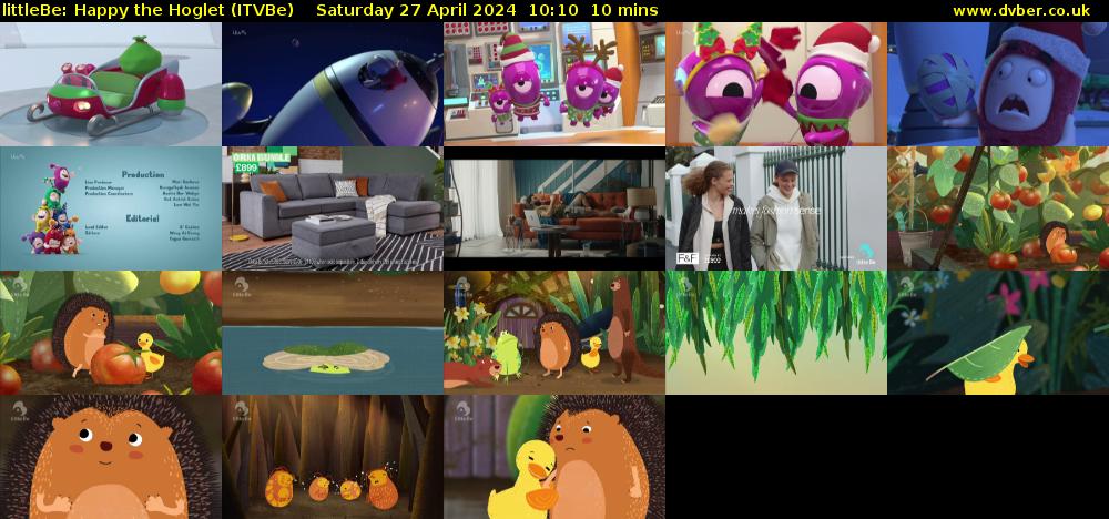 littleBe: Happy the Hoglet (ITVBe) Saturday 27 April 2024 10:10 - 10:20