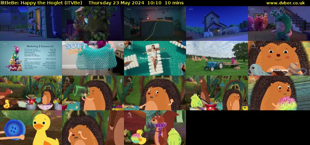 littleBe: Happy the Hoglet (ITVBe) Thursday 23 May 2024 10:10 - 10:20